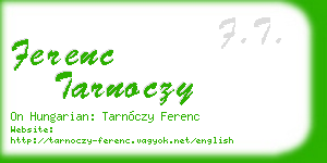 ferenc tarnoczy business card